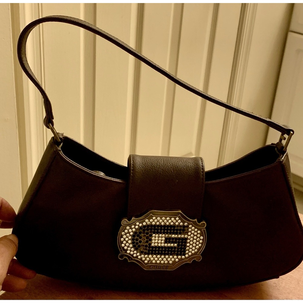 GUESS Rhinestone Buckle Y2K Shoulder Bag - Picture 11 of 11
